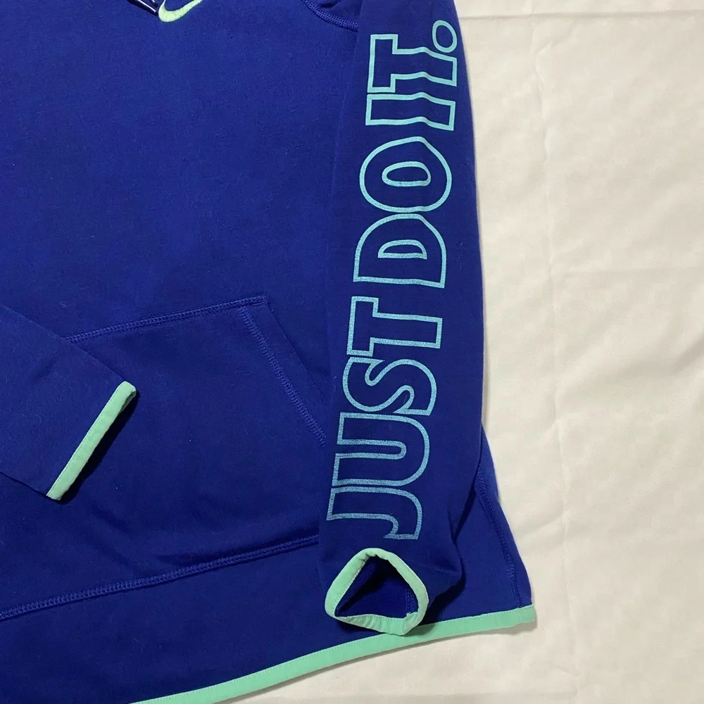 Nike Women Blue Hoodie with Mint Accents size S